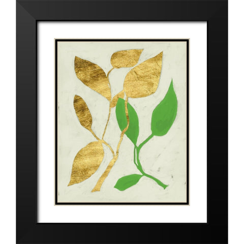 Gilt Tropic VI Black Modern Wood Framed Art Print with Double Matting by Zarris, Chariklia