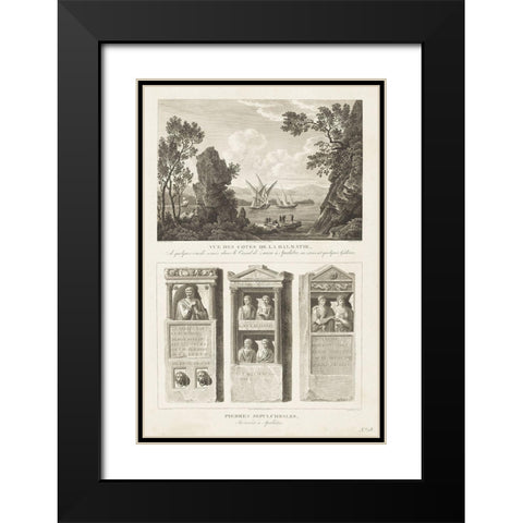 Antique Architectural Details II Black Modern Wood Framed Art Print with Double Matting by Unknown
