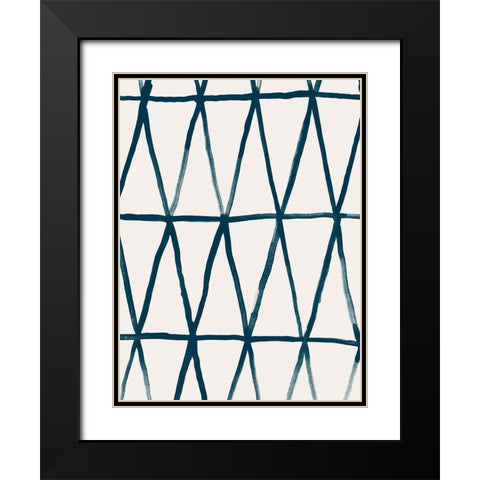 Monochrome Signals II Black Modern Wood Framed Art Print with Double Matting by Vess, June Erica