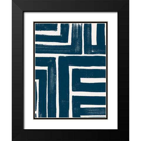 Monochrome Signals V Black Modern Wood Framed Art Print with Double Matting by Vess, June Erica