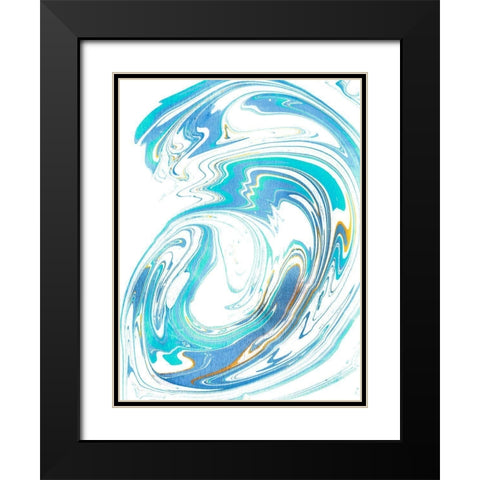 Galaxie II Black Modern Wood Framed Art Print with Double Matting by Longley, Alicia