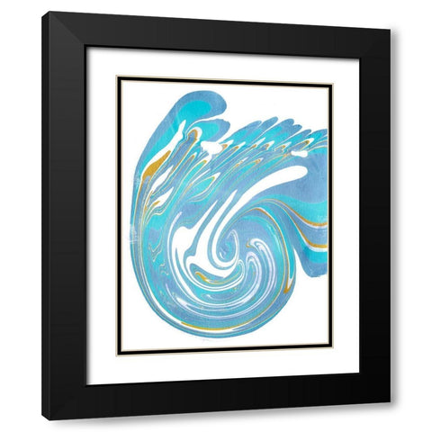 Galaxie III Black Modern Wood Framed Art Print with Double Matting by Longley, Alicia