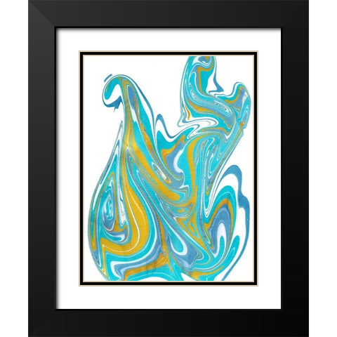 Galaxie IV Black Modern Wood Framed Art Print with Double Matting by Longley, Alicia