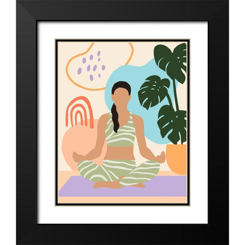 Bright Energy I Black Modern Wood Framed Art Print with Double Matting by Warren, Annie