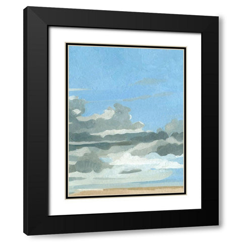 Oceanic Clouds II Black Modern Wood Framed Art Print with Double Matting by Caroline, Emma