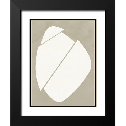 Neutral Wedge I Black Modern Wood Framed Art Print with Double Matting by Green, Jacob