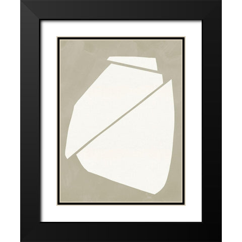 Neutral Wedge II Black Modern Wood Framed Art Print with Double Matting by Green, Jacob