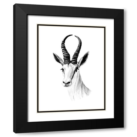 Gazelle Sketch I Black Modern Wood Framed Art Print with Double Matting by Warren, Annie