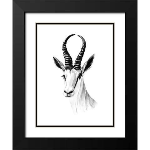 Gazelle Sketch I Black Modern Wood Framed Art Print with Double Matting by Warren, Annie