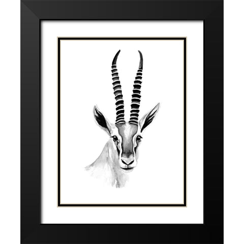 Gazelle Sketch II Black Modern Wood Framed Art Print with Double Matting by Warren, Annie