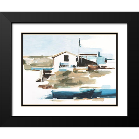 Beach Outpost I Black Modern Wood Framed Art Print with Double Matting by Harper, Ethan