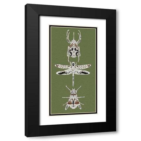 Flying Garden I Black Modern Wood Framed Art Print with Double Matting by Wang, Melissa