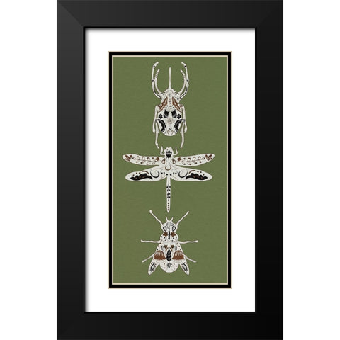 Flying Garden I Black Modern Wood Framed Art Print with Double Matting by Wang, Melissa