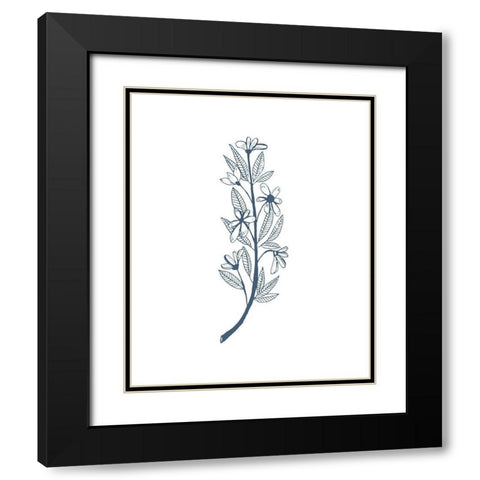 Little Flowers II Black Modern Wood Framed Art Print with Double Matting by Wang, Melissa