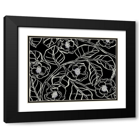 Anyplace II Black Modern Wood Framed Art Print with Double Matting by Wang, Melissa