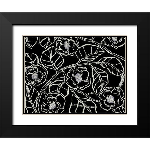 Anyplace II Black Modern Wood Framed Art Print with Double Matting by Wang, Melissa