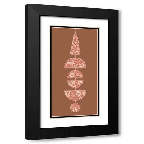 Moon Chime II Black Modern Wood Framed Art Print with Double Matting by Wang, Melissa