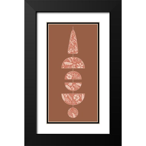 Moon Chime II Black Modern Wood Framed Art Print with Double Matting by Wang, Melissa