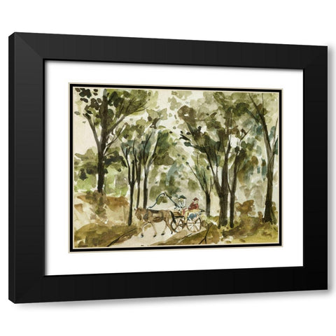 Late Autumn I Black Modern Wood Framed Art Print with Double Matting by Wang, Melissa