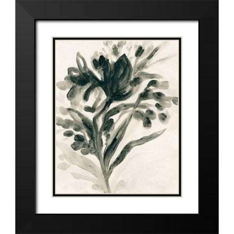 Ebony Bouquet I Black Modern Wood Framed Art Print with Double Matting by Vess, June Erica