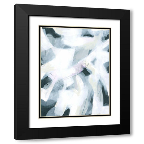 Marble Strike II Black Modern Wood Framed Art Print with Double Matting by Vess, June Erica
