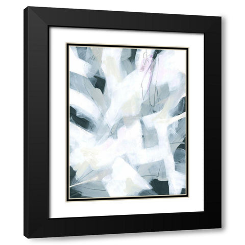 Marble Strike IV Black Modern Wood Framed Art Print with Double Matting by Vess, June Erica