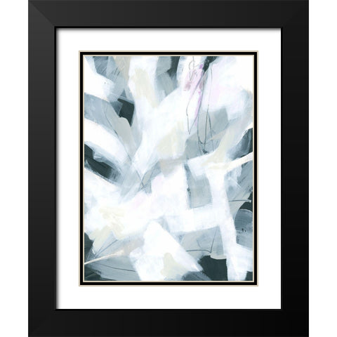 Marble Strike IV Black Modern Wood Framed Art Print with Double Matting by Vess, June Erica