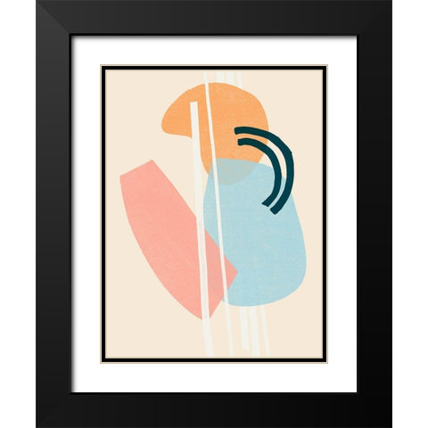 Memphis Symphony I Black Modern Wood Framed Art Print with Double Matting by Vess, June Erica