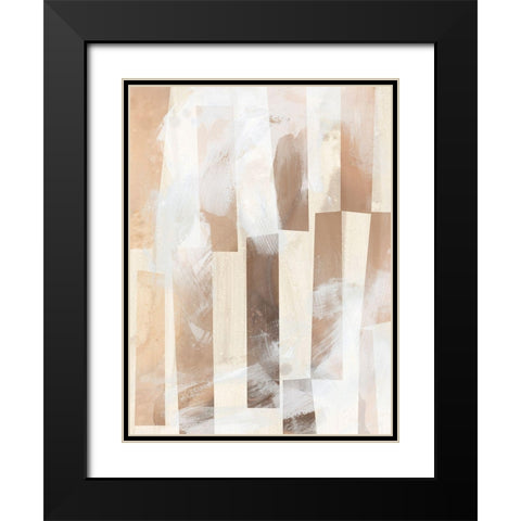 Vertical Strata I Black Modern Wood Framed Art Print with Double Matting by Vess, June Erica