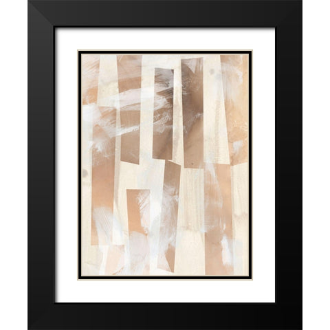 Vertical Strata II Black Modern Wood Framed Art Print with Double Matting by Vess, June Erica
