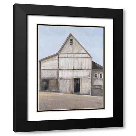 Custom Barn Textures I Black Modern Wood Framed Art Print with Double Matting by OToole, Tim