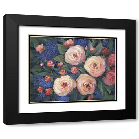 Floral Touch II Black Modern Wood Framed Art Print with Double Matting by OToole, Tim