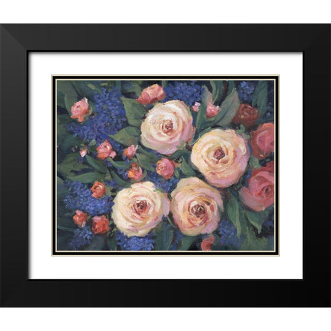 Floral Touch II Black Modern Wood Framed Art Print with Double Matting by OToole, Tim