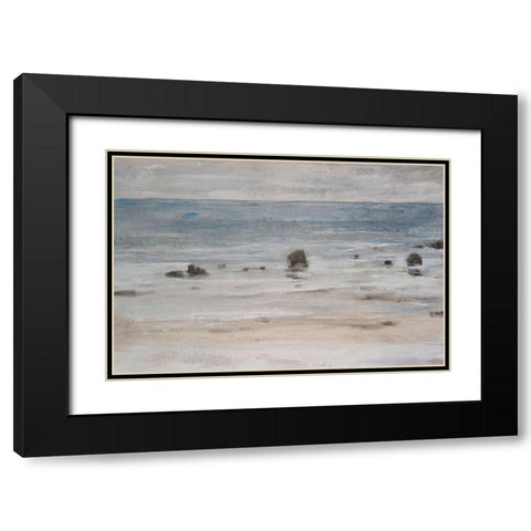 Shimmering Shore I Black Modern Wood Framed Art Print with Double Matting by OToole, Tim