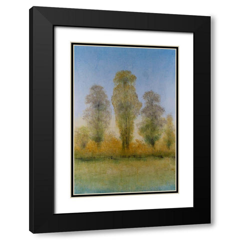 Gilded Trees I Black Modern Wood Framed Art Print with Double Matting by OToole, Tim