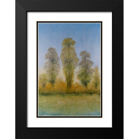 Gilded Trees I Black Modern Wood Framed Art Print with Double Matting by OToole, Tim