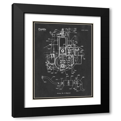 Franklin Car III Black Modern Wood Framed Art Print with Double Matting by Warren, Annie