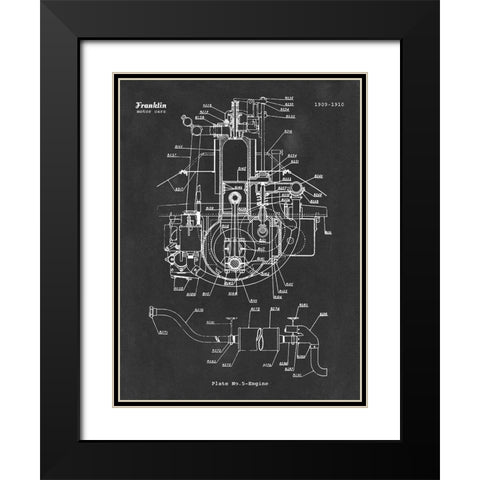 Franklin Car III Black Modern Wood Framed Art Print with Double Matting by Warren, Annie