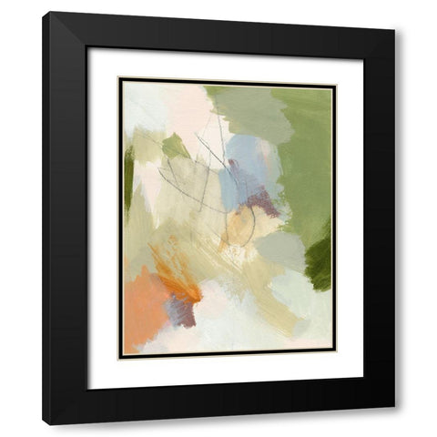 Verdure II Black Modern Wood Framed Art Print with Double Matting by Barnes, Victoria