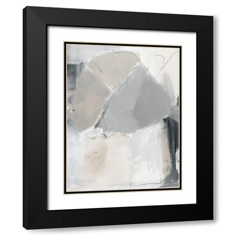 Neutral Triad II Black Modern Wood Framed Art Print with Double Matting by Barnes, Victoria