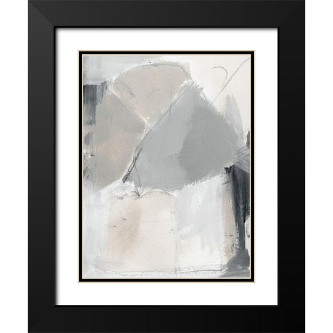 Neutral Triad II Black Modern Wood Framed Art Print with Double Matting by Barnes, Victoria