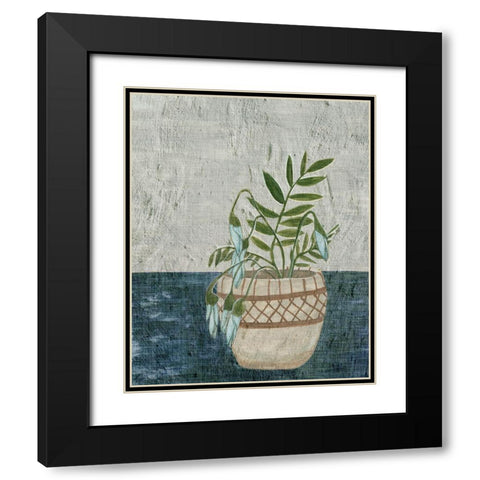 Corner Plant I Black Modern Wood Framed Art Print with Double Matting by Wang, Melissa