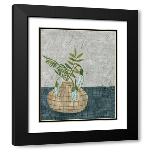 Corner Plant II Black Modern Wood Framed Art Print with Double Matting by Wang, Melissa