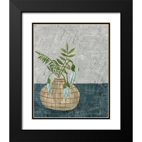 Corner Plant II Black Modern Wood Framed Art Print with Double Matting by Wang, Melissa