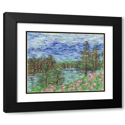 Burnt Lake I Black Modern Wood Framed Art Print with Double Matting by Wang, Melissa