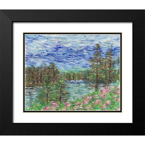 Burnt Lake I Black Modern Wood Framed Art Print with Double Matting by Wang, Melissa