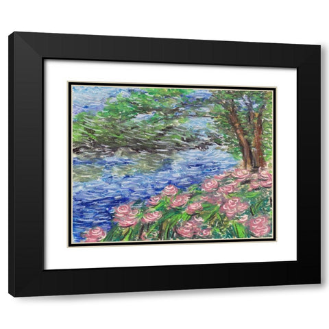 Burnt Lake II Black Modern Wood Framed Art Print with Double Matting by Wang, Melissa