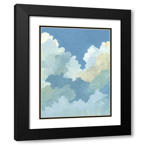 Cumulus Stacks II Black Modern Wood Framed Art Print with Double Matting by Caroline, Emma