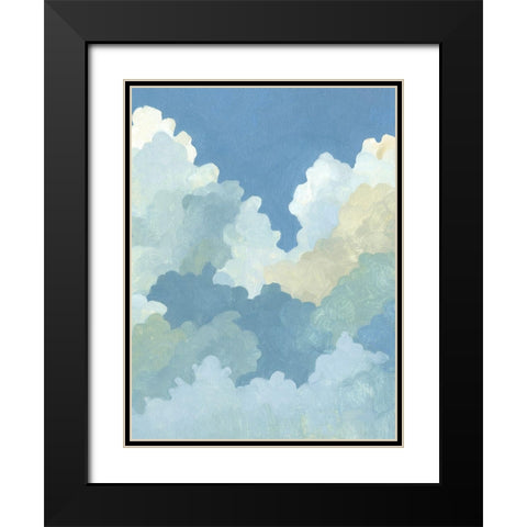 Cumulus Stacks II Black Modern Wood Framed Art Print with Double Matting by Caroline, Emma