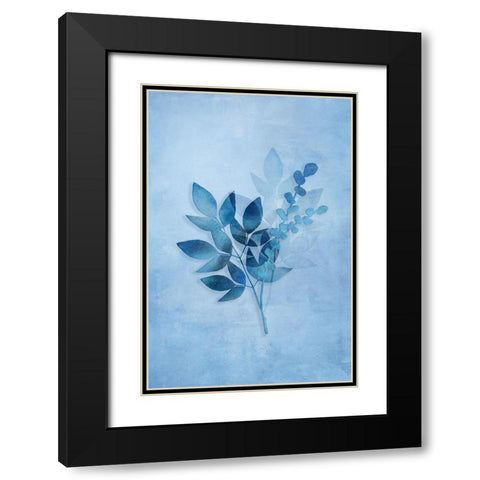 Tropical Night in Blue I Black Modern Wood Framed Art Print with Double Matting by Haase, Andrea